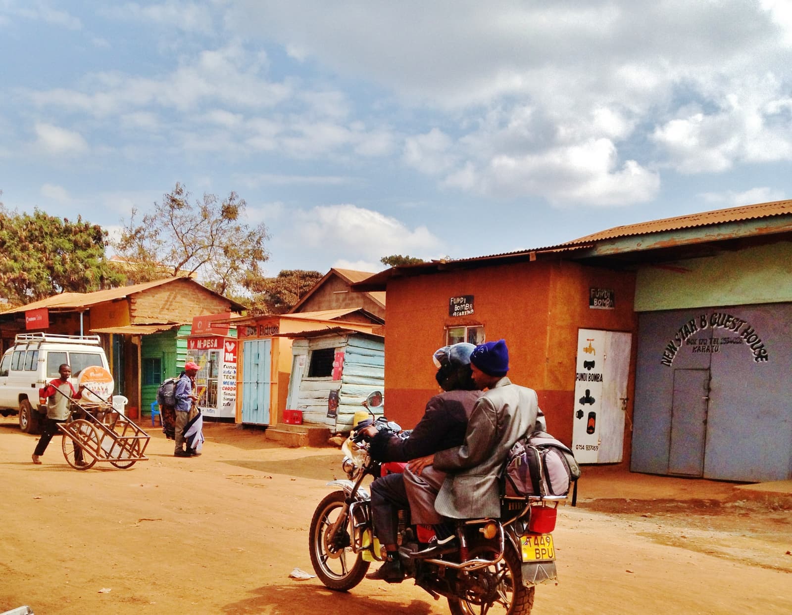 A street scene in the town of Karatu